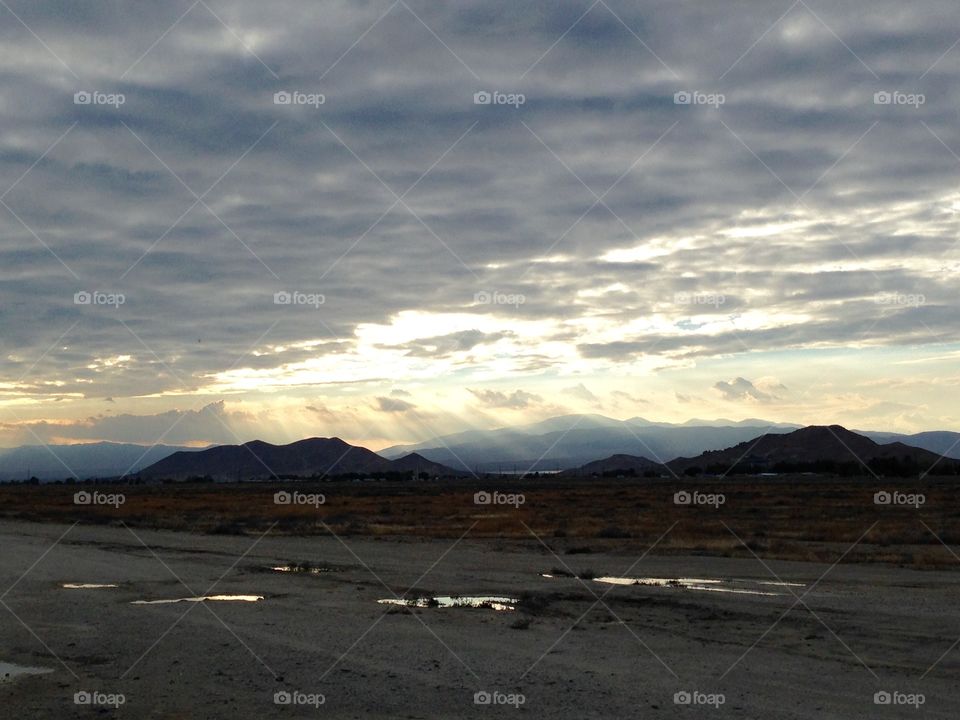 Raining Sunshine. Rosamond, CA; place of nothing but scenic beauty 