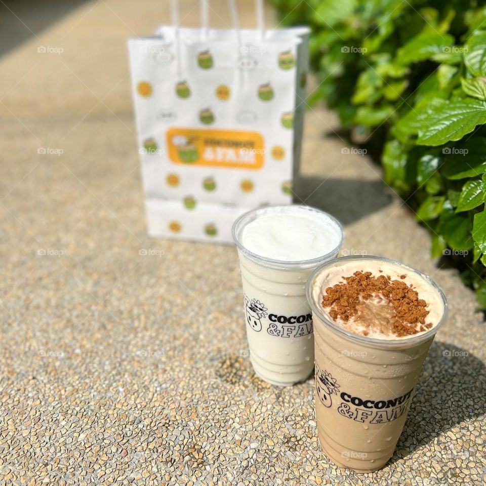 Chilled Coconut shake and lotus biscoff crush in a crazy hot weather 
