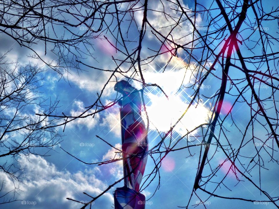 Flag and the sky