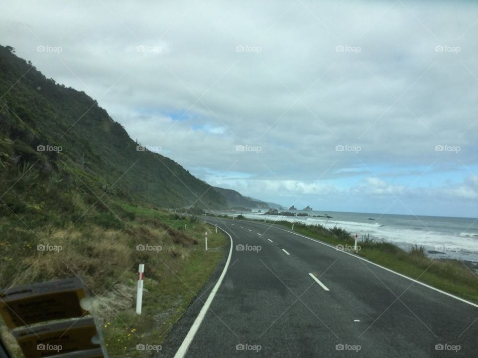 Driving along the beach! 