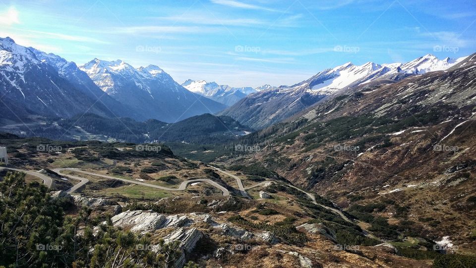 Winter mountains views