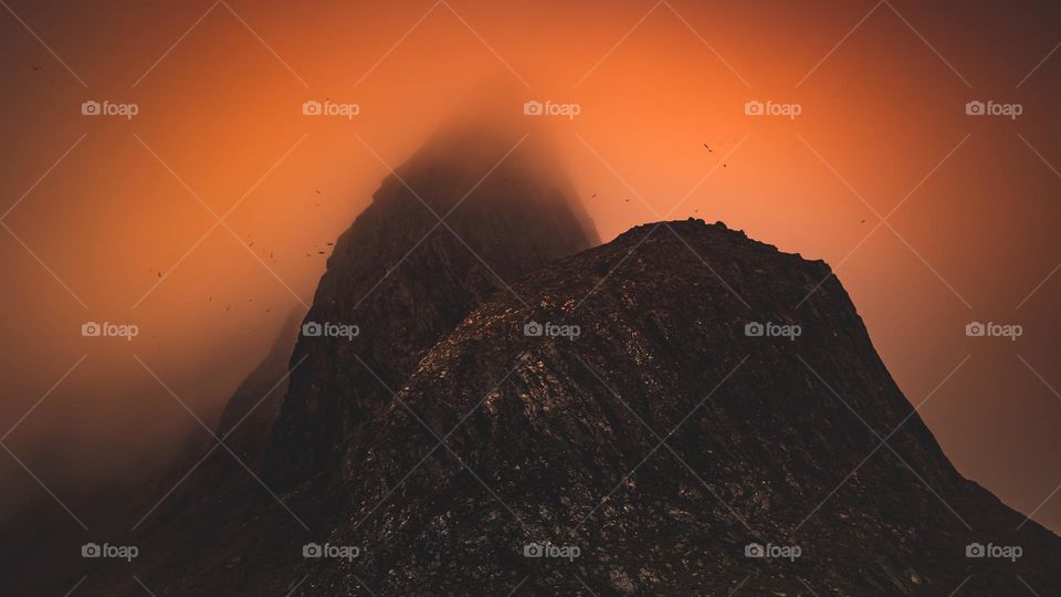 Natural mountains and forests