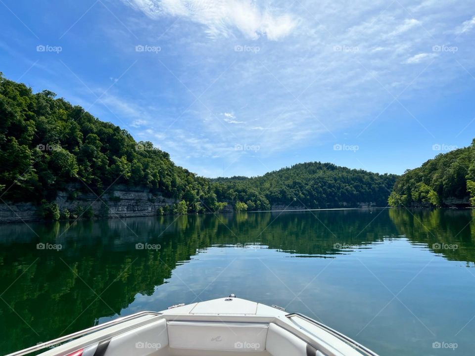 Reflections in a mirror-like lake