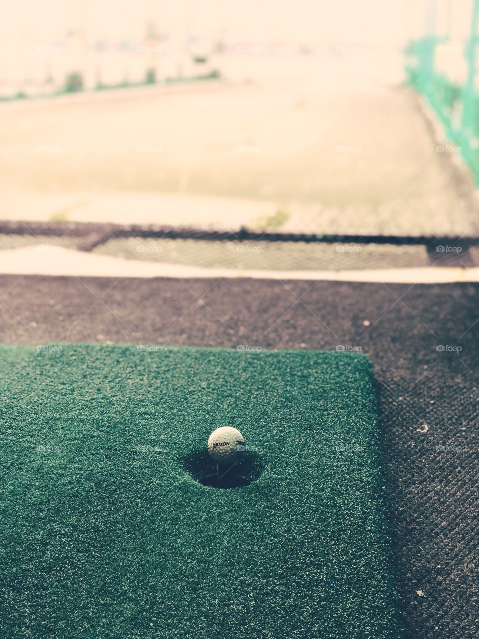 Golf Ball On A Driving Range, Chelsea Piers Driving Range NYC Photograph 