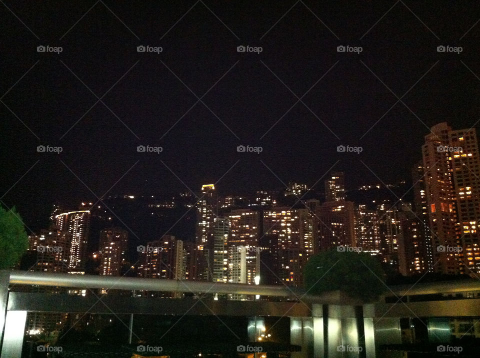 sky light buildings night by gingana