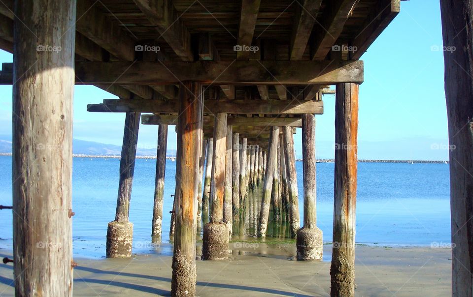 under the pier