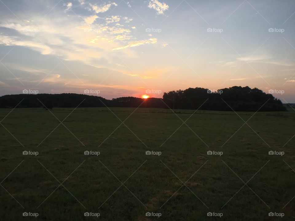 Sunrise on the farm.