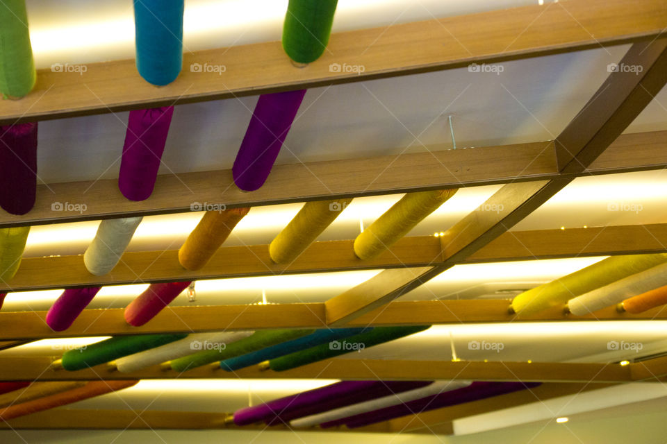 Colorful ceiling interior design, Commercial interior design ideas