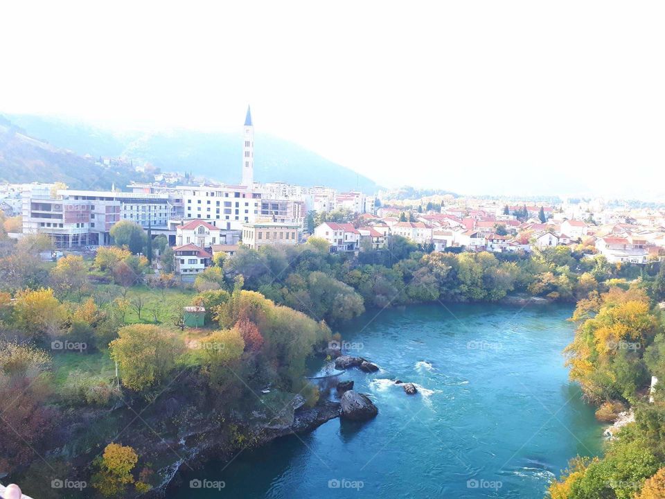 Mostar and river Neretva