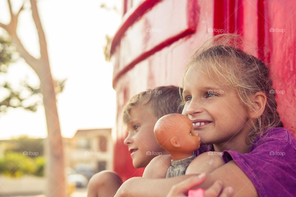 portrait of lucky kids