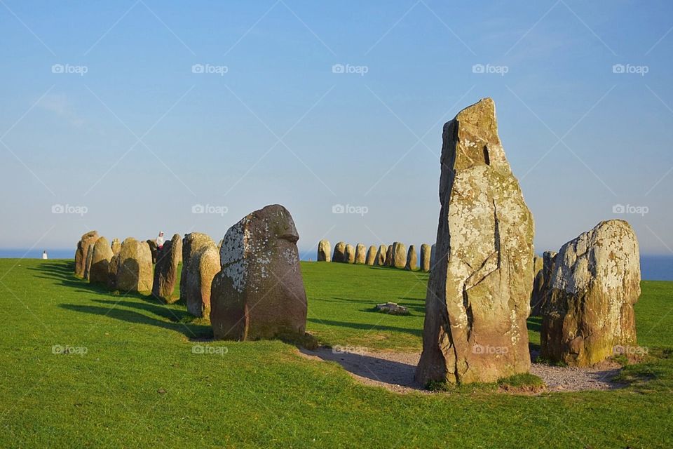 Beautiful landscape and ahles stones