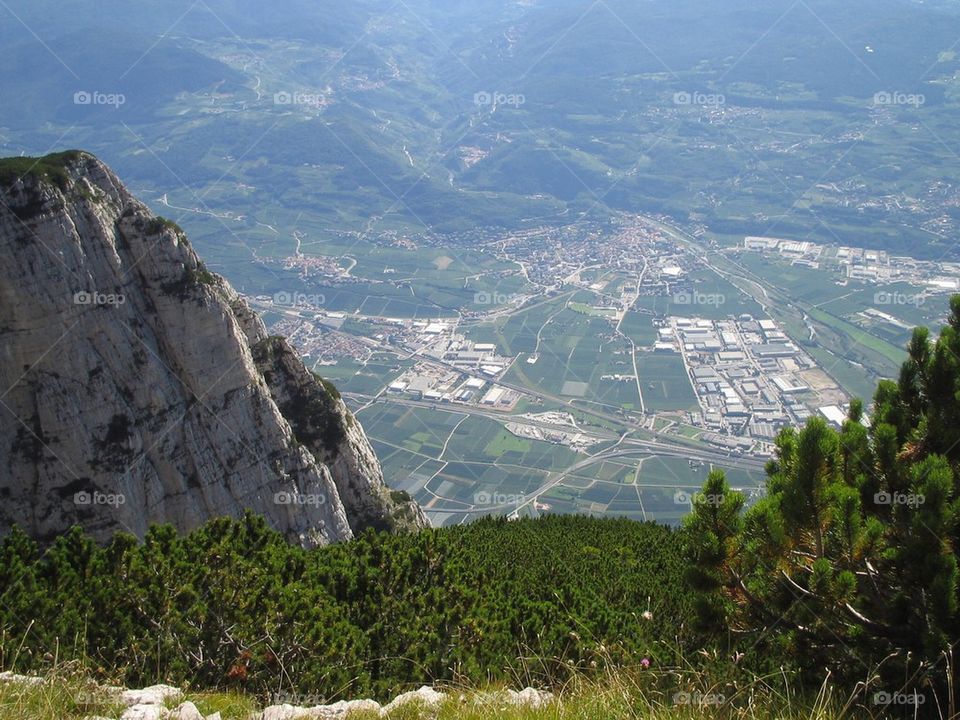 Scenic view from mountain