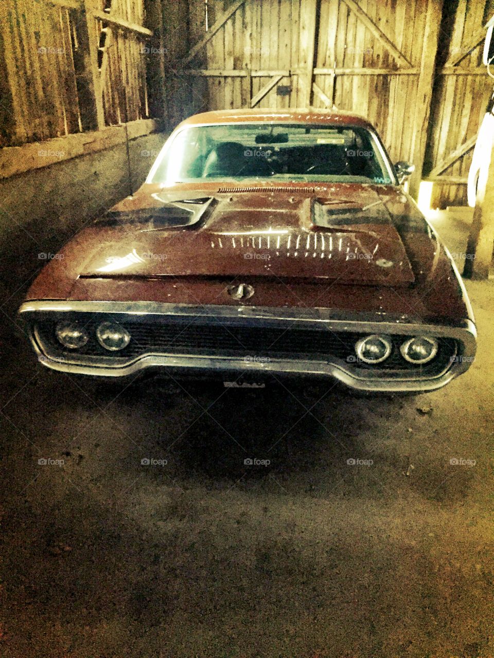 Hidden in the barn.