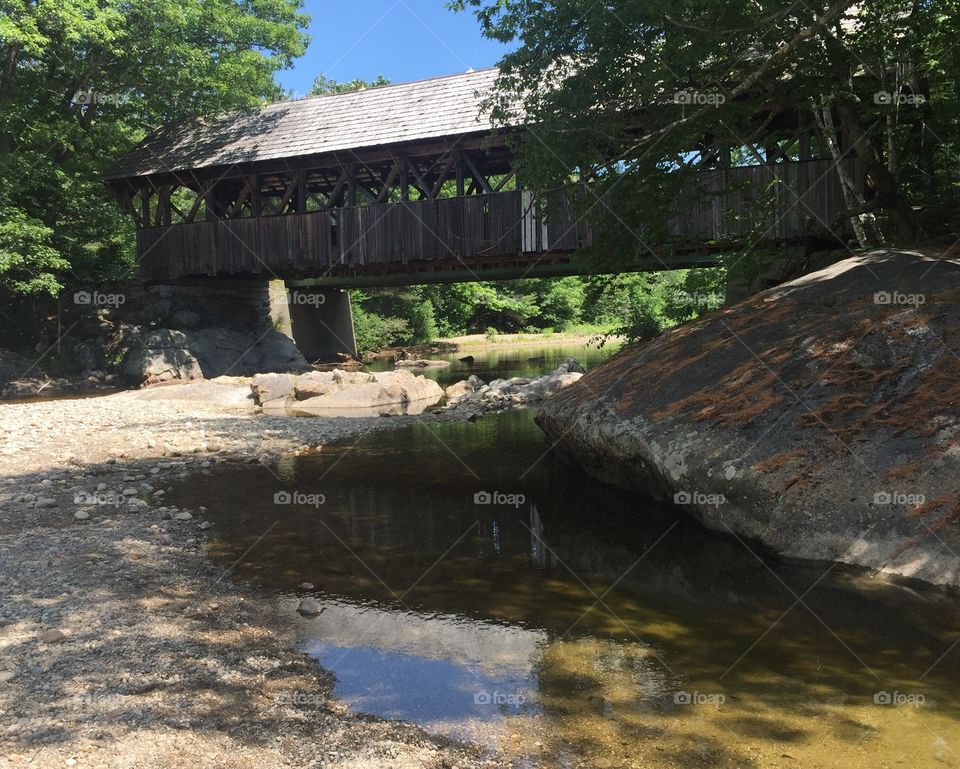 Covered bridge from 1870s near Newry, Maine