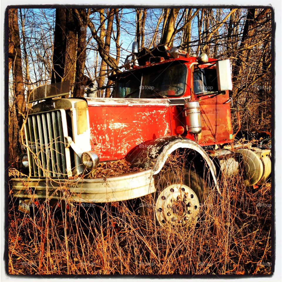 Abandoned semi truck 