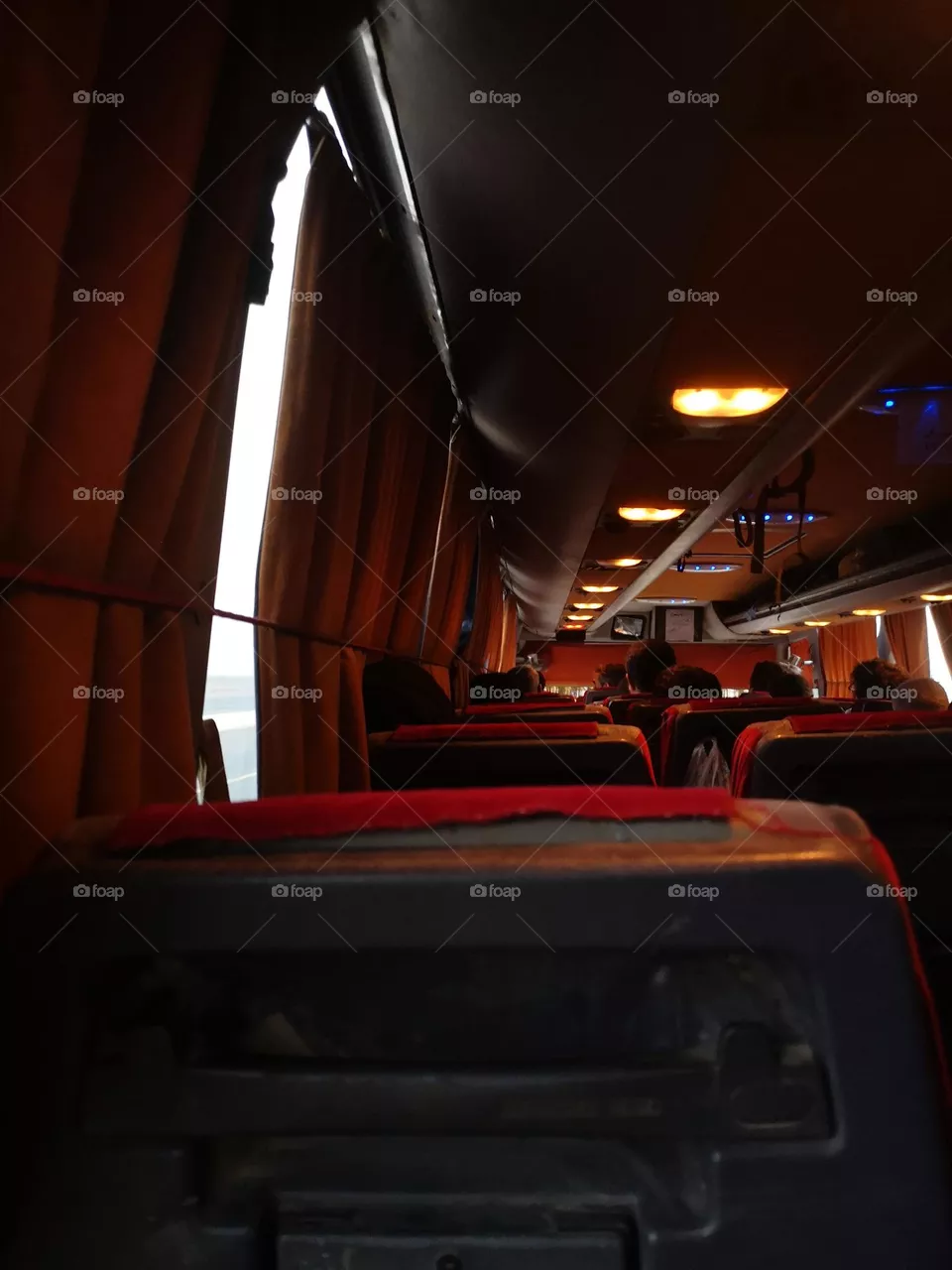 inside the bus