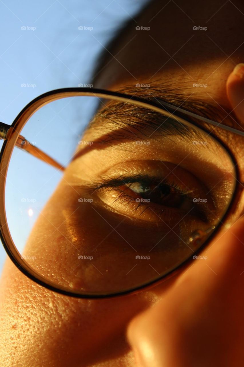 A close up shot of my friend’s brown eyes! 