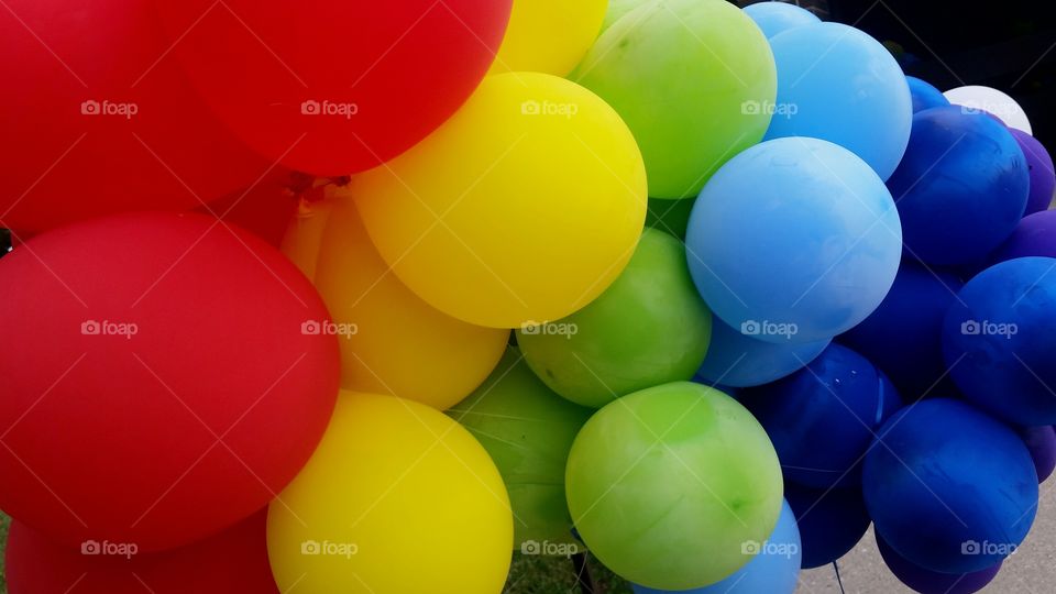 rainbow balloons