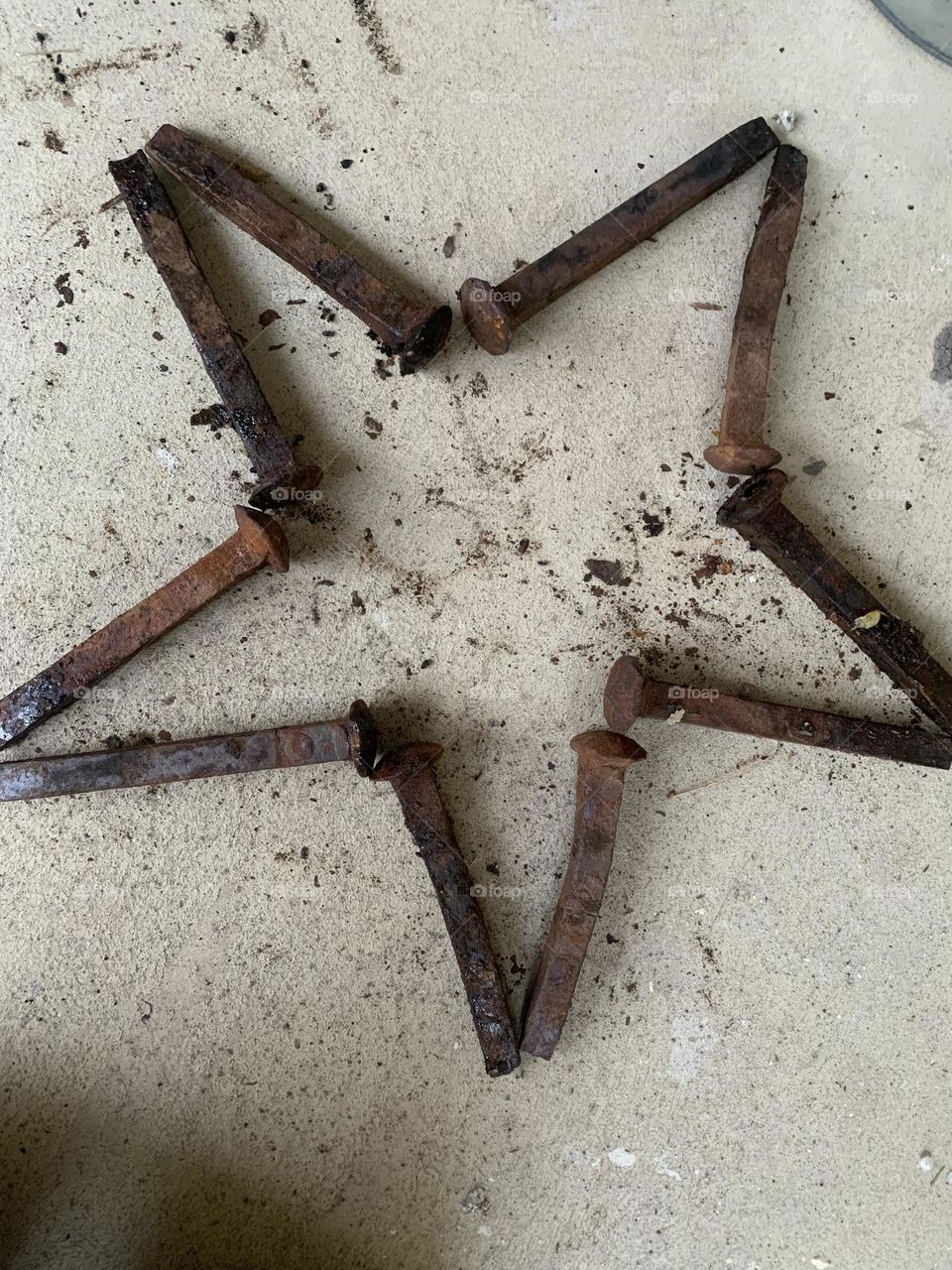 Railroad spike star