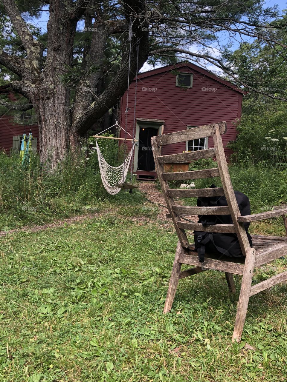 The main house and swing