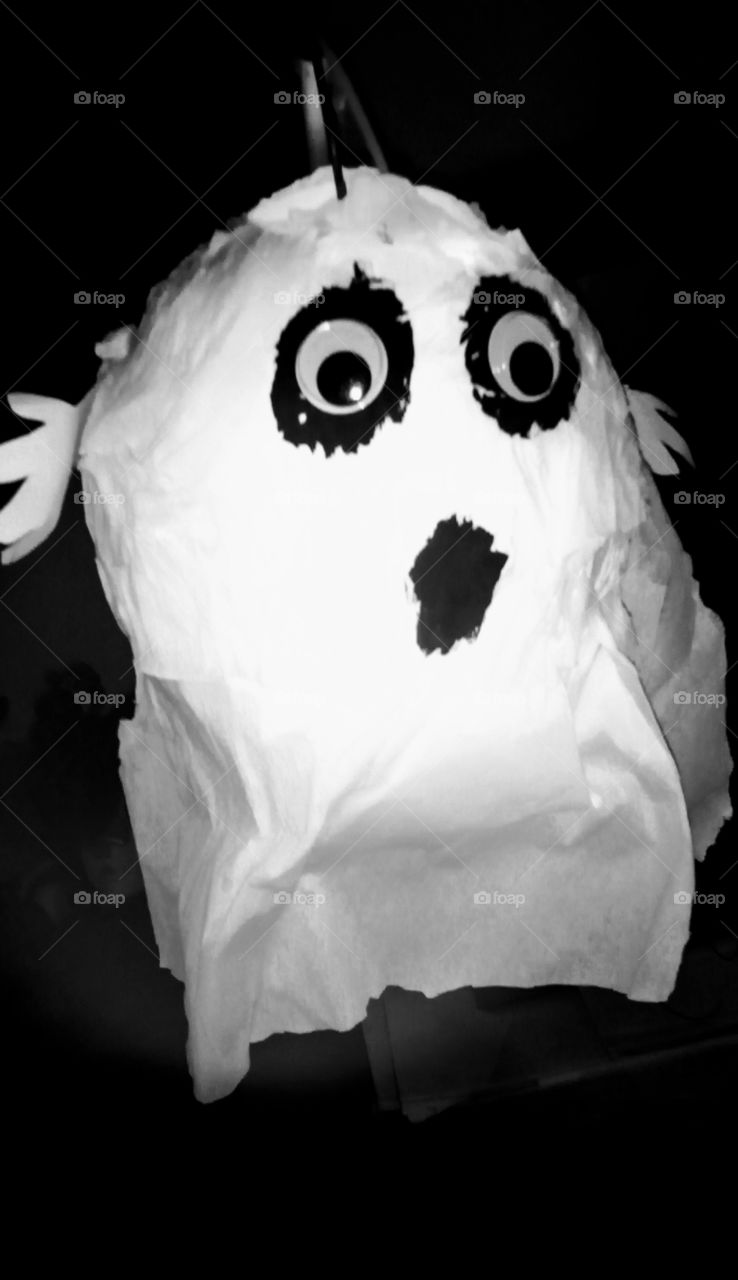 ghost Halloween geist Gespenst schloss basteln weiß Augen nachts gruselig