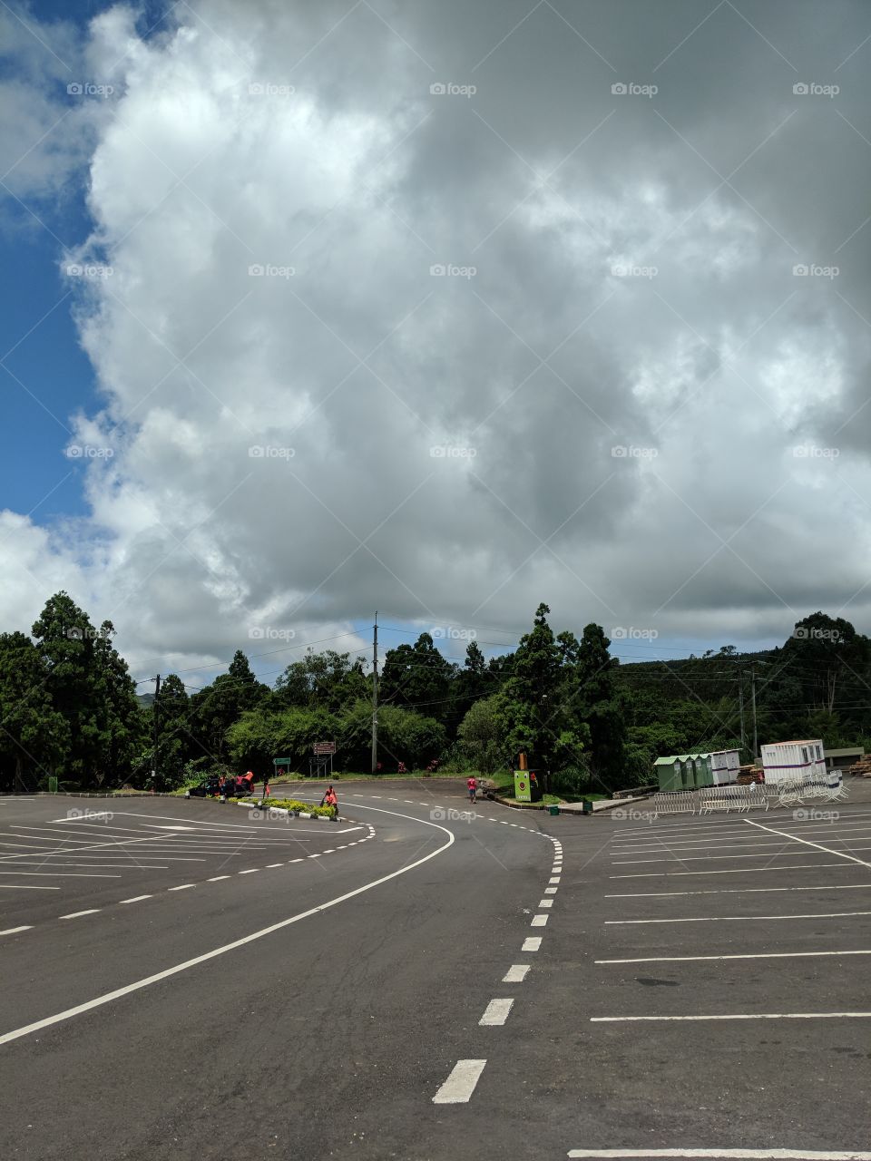 Road Leading From Ganga Talao. This image is taken at the premises of Ganga Talao lake in Mauritius, which is a crater lake.