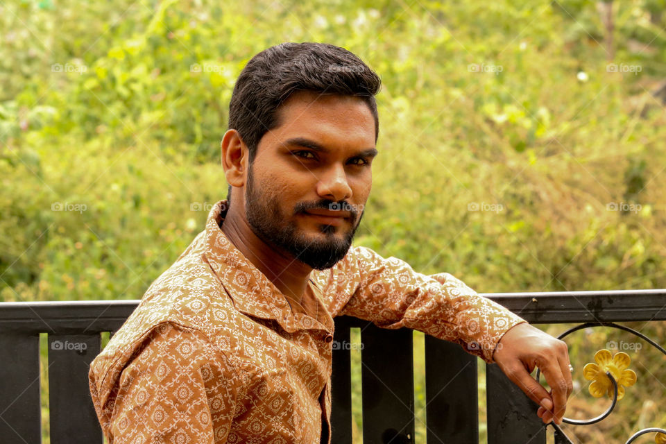 urban men with stylish beard