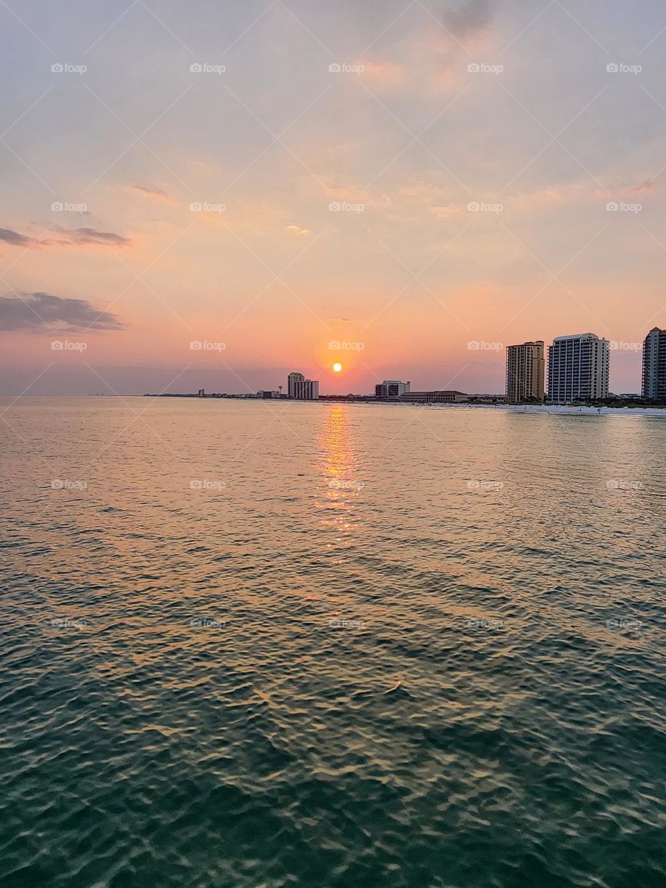 Sunset over Pensacola Beach