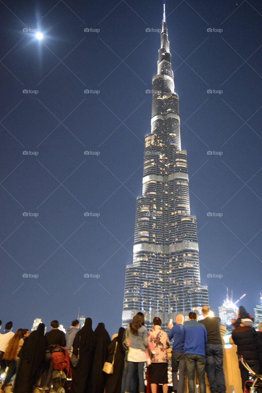 Burj Khalifa & The Moon