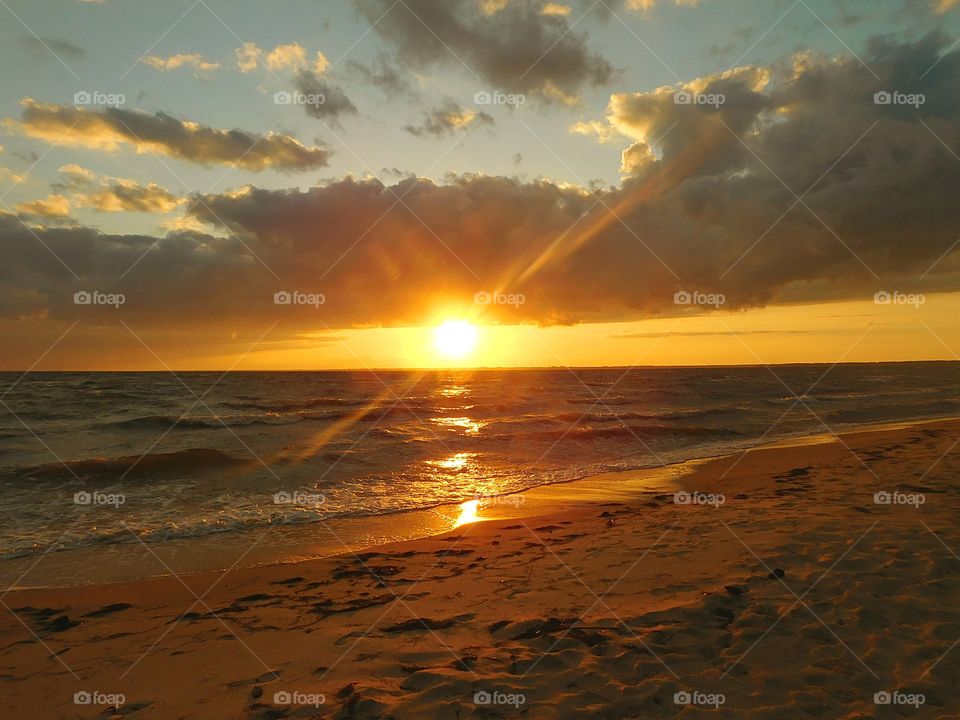 Sunsetting over the Gulf of Mexico