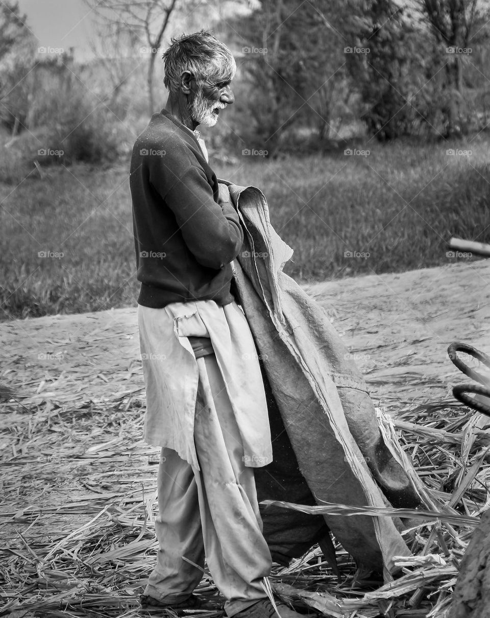 old man still after work