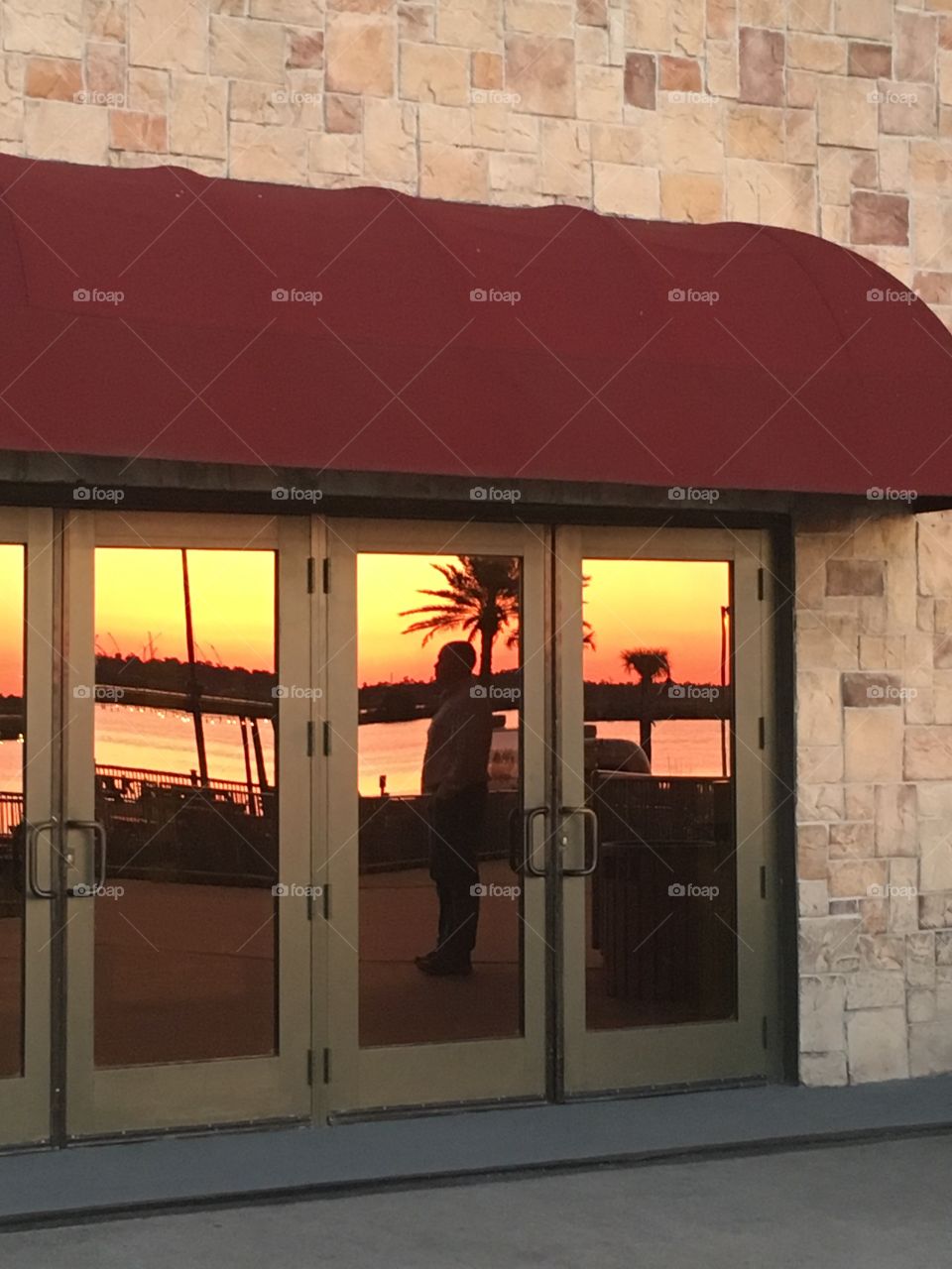 Reflection of sunset