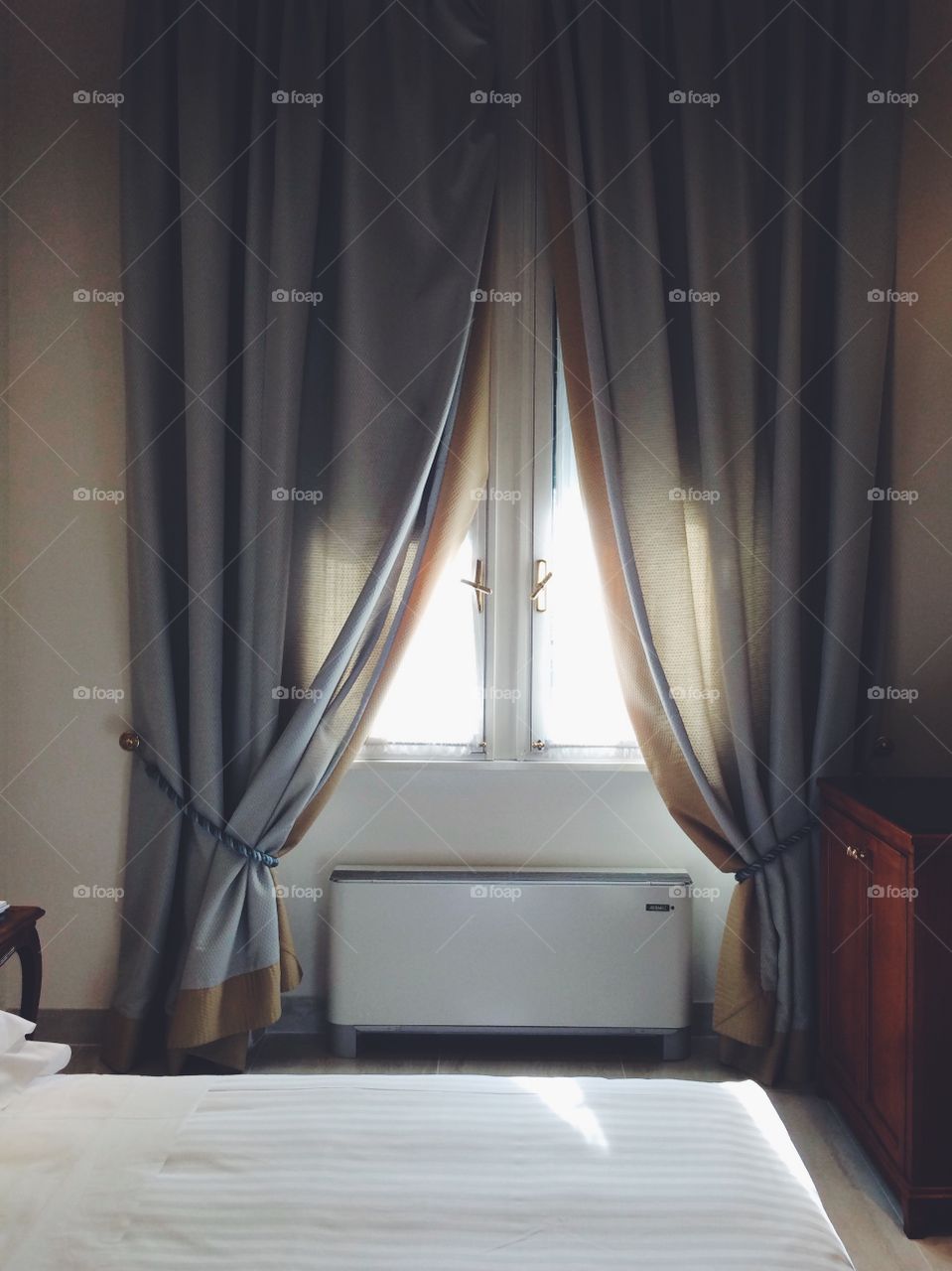 Hotel window in Rome, Italy. 