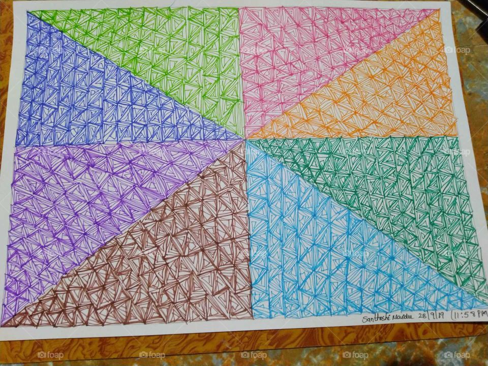 zentangle art.... With color add color to u r life