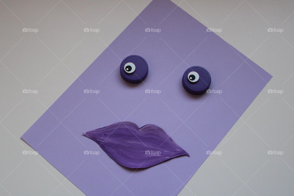 Purple art face