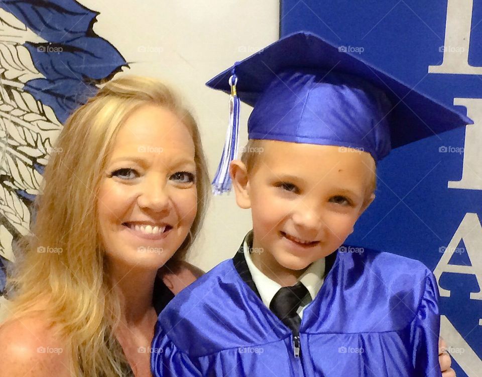 Proud mother & son graduation  