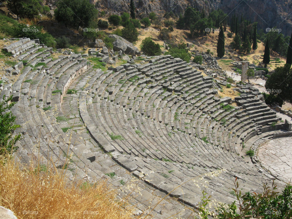 Theatre in Delphe in Greece