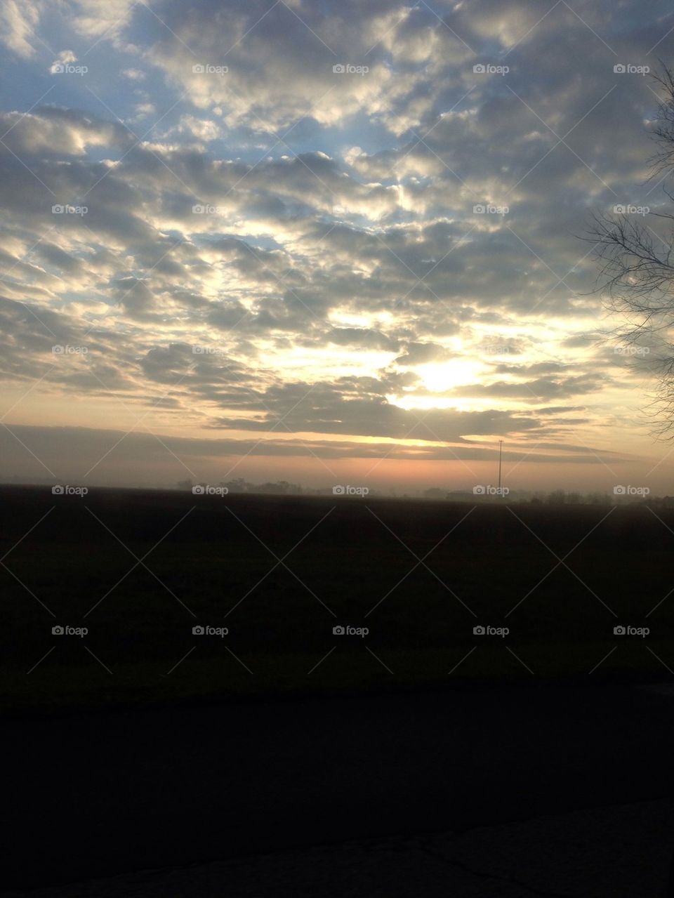 Sunrise in the country 