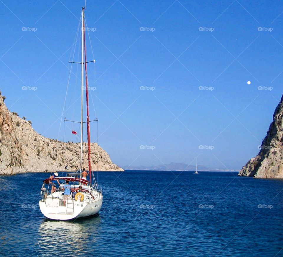 Sailing in Greece. 