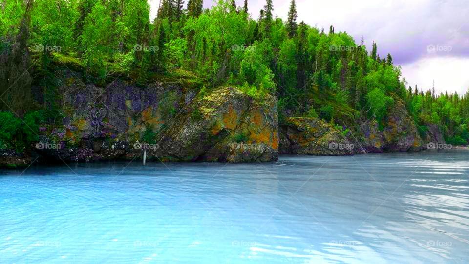 Glacial waters of Skilak Lake, Alaska.