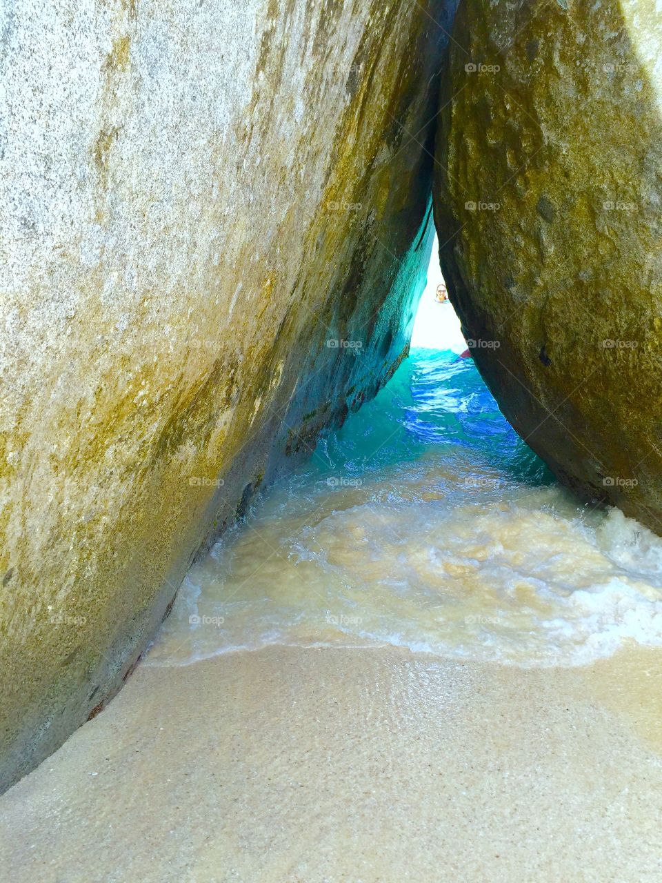 Volcanic rock on beach