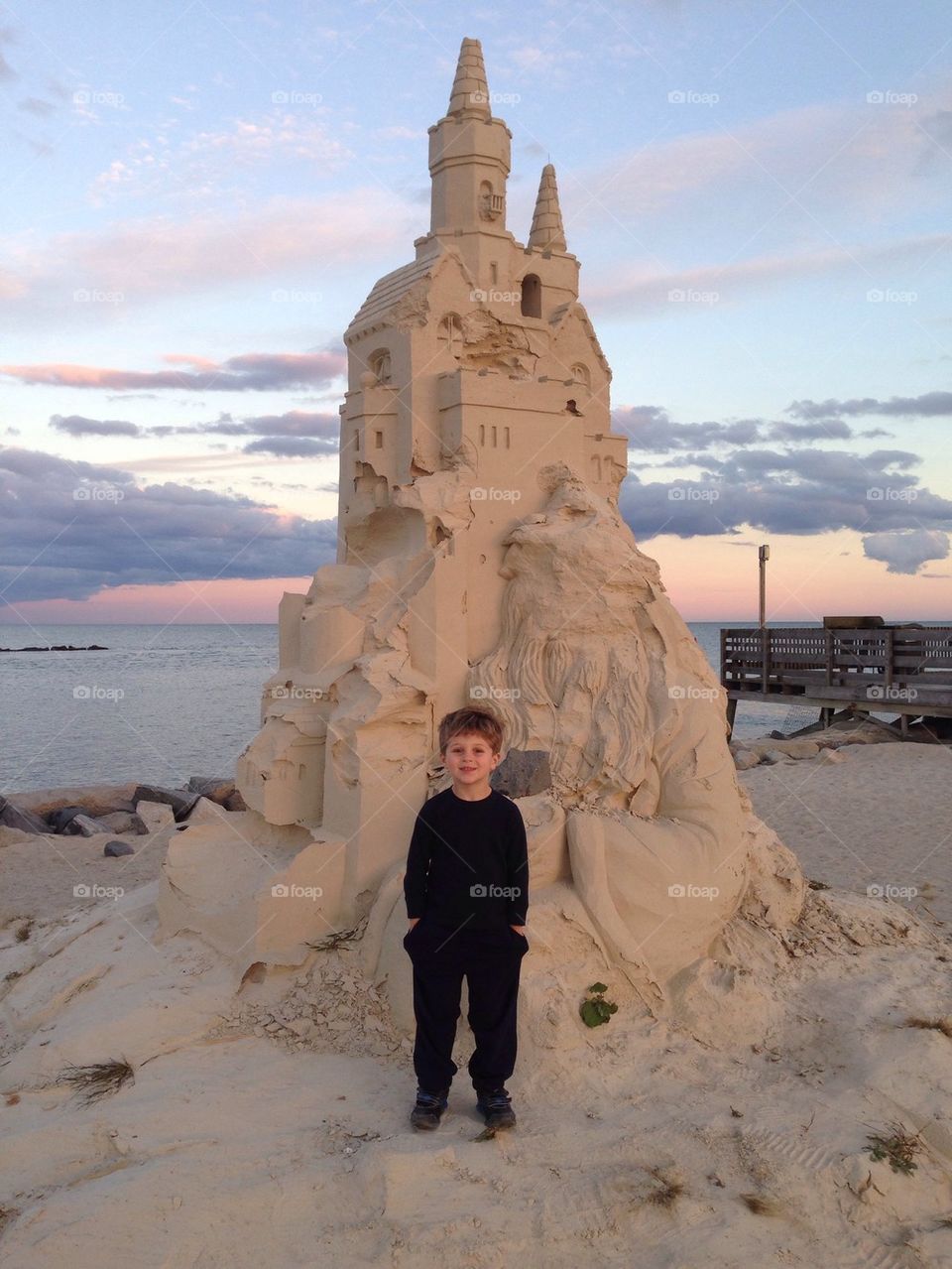 Weathered sandcastle