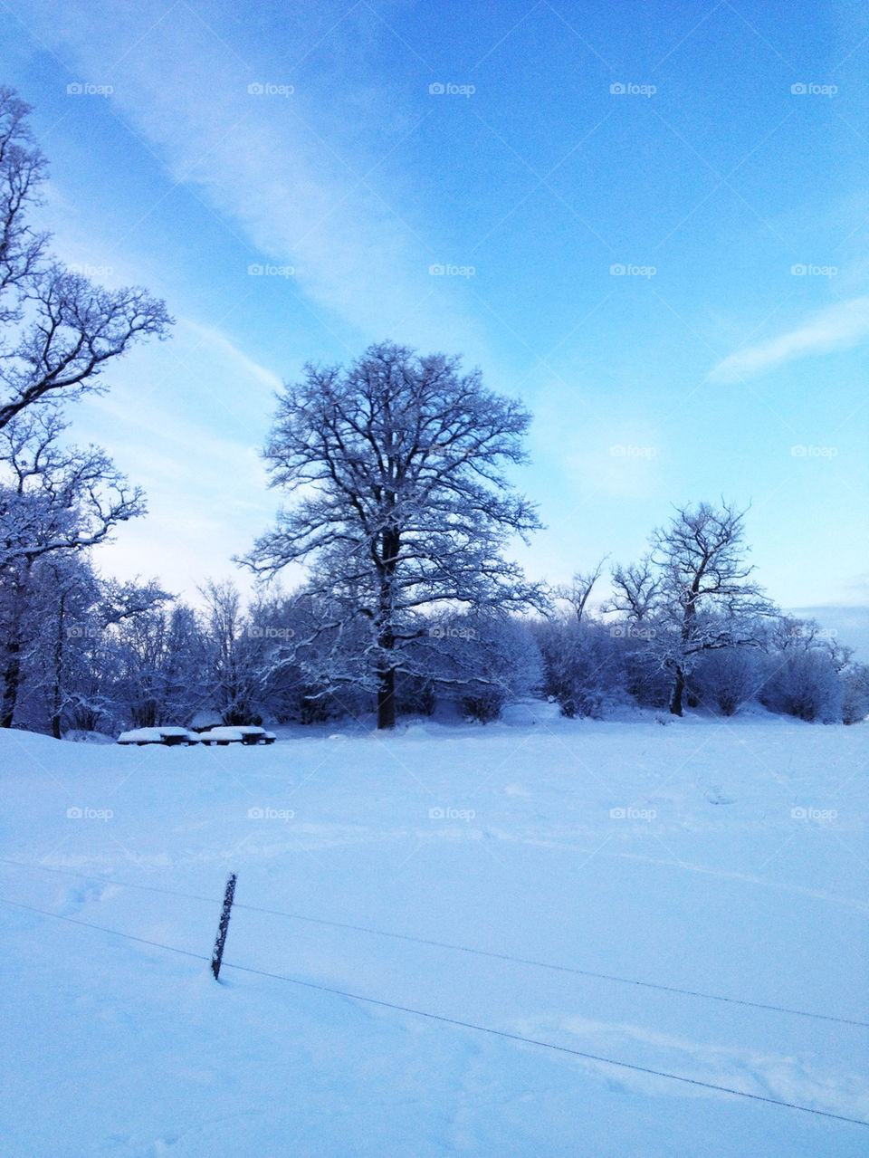 snow sky blue white by joosse_b