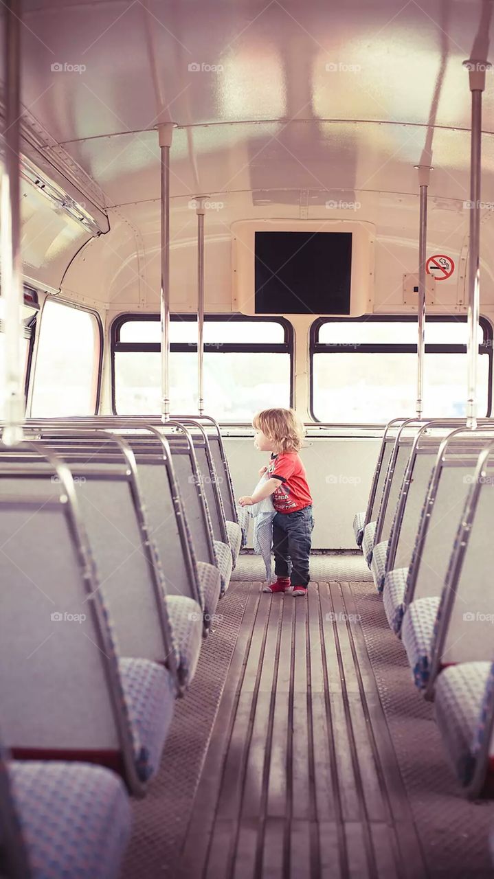 Kid in bus
