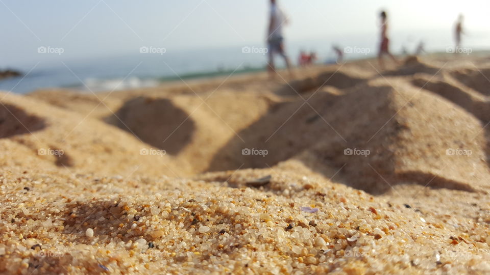 Close up of sandy beach