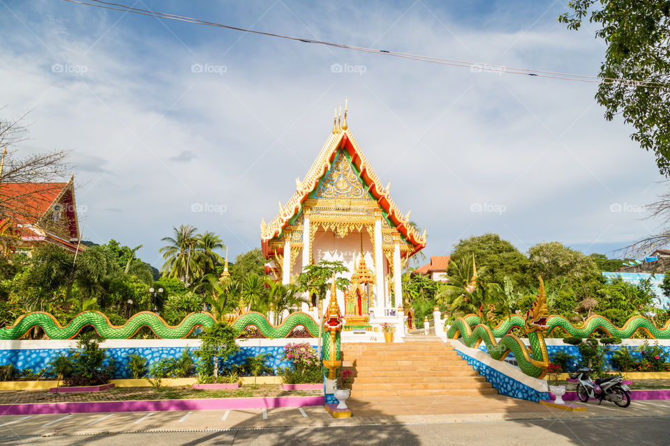 Traditional temple in Phuket, Thailand 