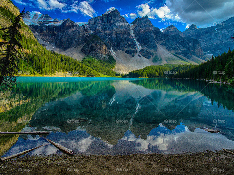 Banff Alberta clear water glass like look only get this colour of water in the summer 