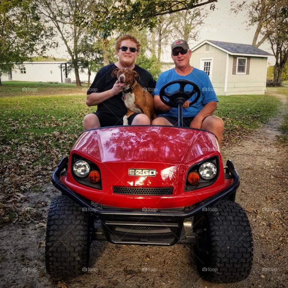 Nothing Like Family Riding Around in the property on the EZ Go enjoying a beautiful day