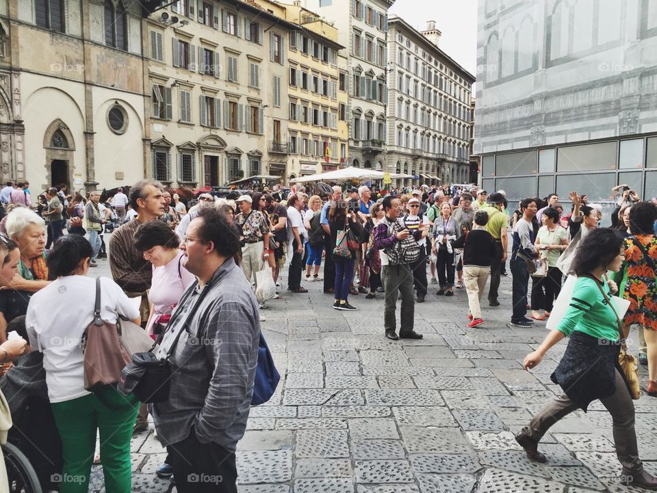 Tourists in Florence 