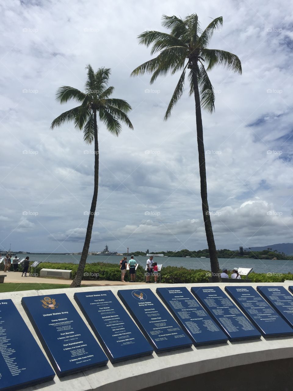 Plaques at Pearl Harbour 